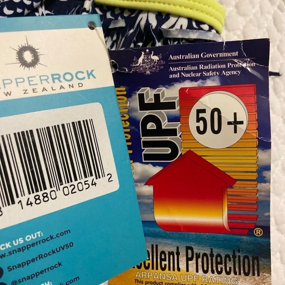 NWT SNAPPERROCK Black and Green GIRLS SZ 12 Bikini Set SUN BLOCK PROTECTION - Picture 5 of 8